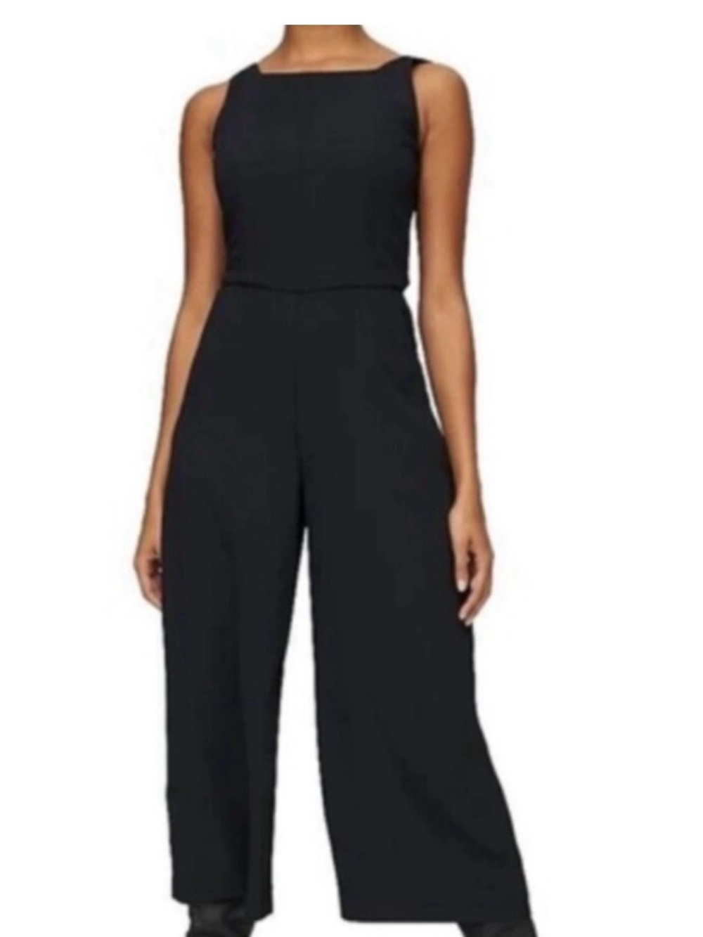 Wilfred Black Sleeveless Wide-Leg Jumpsuit